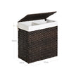 Handwoven Clothes Hamper – Synthetic Rattan – Brown – 90L Capacity with Lid and Handles
