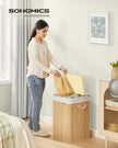 Laundry Basket – Bamboo – Natural – 95 L Capacity with Foldable Design and Removable Machine Washable Liner