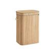 Laundry Hamper – Bamboo – Natural Beige – Removable and Washable with Lid and Handles