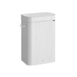 Laundry Hamper – Bamboo – Cloud White – Removable Lid with Handles