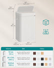Laundry Hamper – Bamboo – Cloud White – Removable Lid with Handles