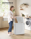 Laundry Hamper – Bamboo – Cloud White – Removable and Machine Washable with Handles