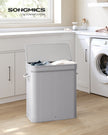 Laundry Hamper – Bamboo – Grey – 100L with Lid and Handles