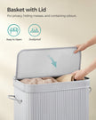 Laundry Hamper – Bamboo – Grey – 100L with Lid and Handles