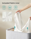 Laundry Hamper – Bamboo – Grey – 100L with Lid and Handles
