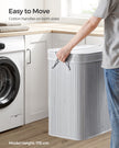 Laundry Hamper – Bamboo – Grey – 100L with Lid and Handles