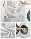 Divided Laundry Basket – Bamboo – Grey – 100L Capacity with Removable Liners and Lid