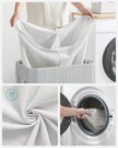 Divided Laundry Basket – Bamboo – Grey – 100L Capacity with Removable Liners and Lid