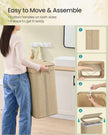 Laundry Basket – Bamboo – Natural – 90 L with Removable Liner and Lid