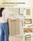 Laundry Basket – Bamboo – Natural – 170 L Capacity with Removable Liner and Lid
