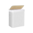 Laundry Hamper – Wood – Distressed Grey – Removable Lid and Liner Bag, Foldable, 100L