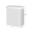 Laundry Hamper – Wood – Distressed Grey – Removable Lid and Liner Bag, Foldable, 100L