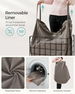Laundry Basket – Metal Wire Frame – Black and Camel Brown – Collapsible, Removable and Washable Liner, 110L Capacity