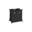 Laundry Hamper – Fabric – Ink Black – 40.9 Gal. Collapsible 4-Section Clothes Organizer with Labels