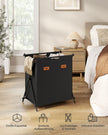 Laundry Hamper – Fabric – Ink Black – 115 L Capacity with 2 Sections and Collapsible X-Frame