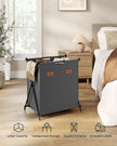 Laundry Hamper – Fabric – Slate Grey – 115 L Capacity, 2 Sections, Collapsible X-Frame