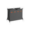 Laundry Hamper – Fabric – Slate Grey – 4 Sections with Collapsible X-Frame