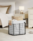 Collapsible Laundry Basket – Metal Wire Frame – 50L – Removable and Washable Liner