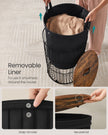 Round Laundry Hamper – Fabric – Ink Black – Versatile with Removable Liner, 95L Capacity