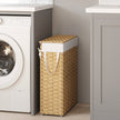 Laundry Hamper – Synthetic Rattan – Cloud White – Foldable with Lid and Removable Bag