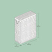 Laundry Hamper – Synthetic Rattan – Cloud White – Foldable with Lid and Removable Bag