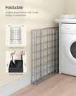 Laundry Basket – Metal Wire Frame – Silver and Classic Black – 110L Capacity with Removable Liner
