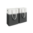 Collapsible Laundry Hamper Set of 2 – Fabric – Ink Black – 75 L Capacity, Easy to Transport and Clean