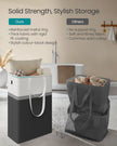 Collapsible Laundry Hamper Set of 2 – Fabric – Ink Black – 75 L Capacity, Easy to Transport and Clean