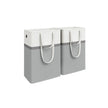 Collapsible Laundry Hampers – Fabric – Dove Grey – Set of 2, 75 L Capacity, Freestanding with Handles