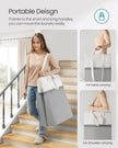Collapsible Laundry Hampers – Fabric – Dove Grey – Set of 2, 75 L Capacity, Freestanding with Handles