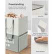 Set of 2 Laundry Baskets – Fabric – Light Grey – 90L Capacity with 2 Compartments
