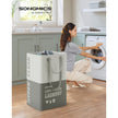 Large Laundry Basket – Fabric – Dark Grey – 90L Capacity with 2 Compartments, Freestanding and Foldable
