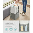 Large Laundry Basket – Fabric – Dark Grey – 90L Capacity with 2 Compartments, Freestanding and Foldable