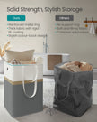 Collapsible Laundry Hampers Set of 2 – Fabric – Slate Grey – Easy to Transport and Clean