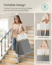 Collapsible Laundry Hampers Set of 2 – Fabric – Slate Grey – Easy to Transport and Clean