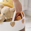 Laundry Basket – Cotton Rope – Brown & Beige – 100L with Handle
