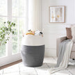 Laundry Basket – Cotton Rope – Grey-Beige – 125L Capacity with Handles