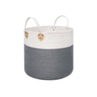 Laundry Basket – Cotton Rope – Grey – 50L Capacity with Handles