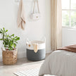 Laundry Basket – Cotton Rope – Grey – 50L Capacity with Handles