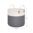 Laundry Basket – Cotton Rope – Grey – 50L Capacity with Handles