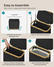 Laundry Basket – Oxford Fabric – Ink Black – Collapsible with Removable Mesh Liner