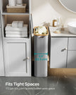 Laundry Basket – Oxford Fabric – Dove Grey – Slim, Space-Saving Design with Lid and Removable Mesh Liner