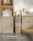 Laundry Basket – Oxford Fabric – Camel Brown – Space-Saving with Lid and Removable Mesh Liner