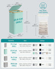 Laundry Basket – Oxford Fabric – Cream White – Space-Saving with Lid and Removable Mesh Liner