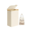 Laundry Basket – Oxford Fabric – Cream White – Space-Saving with Lid and Removable Mesh Liner