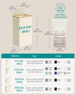 Laundry Basket – Oxford Fabric – Cream White – Space-Saving with Lid and Removable Mesh Liner