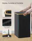 Laundry Basket – Oxford Fabric – Slim Design – With Lid and Removable Mesh Liner