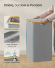 Laundry Basket – Oxford Fabric – Slim Design – With Lid and Removable Mesh Liner