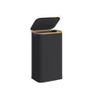 Laundry Hamper with Lid - 100L - Oxford Fabric - Foldable - Bamboo Frame