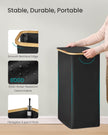 Laundry Hamper with Lid - 100L - Oxford Fabric - Foldable - Bamboo Frame